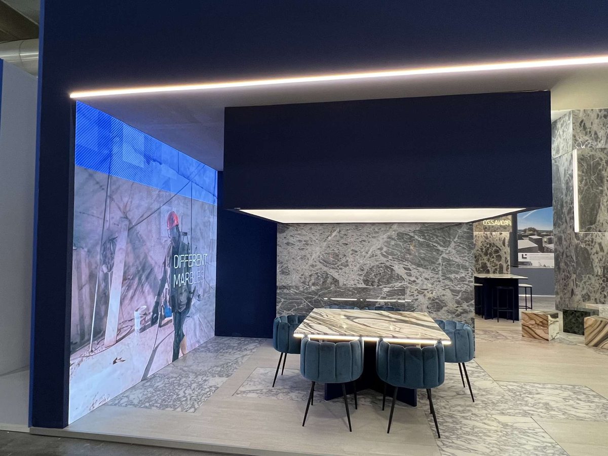 Ledwall Mosaiko installato per Marmomac Verona — 2